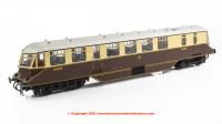 19406 Heljan AEC Railcar number 23 in GWR Chocolate and Cream Livery with white roof